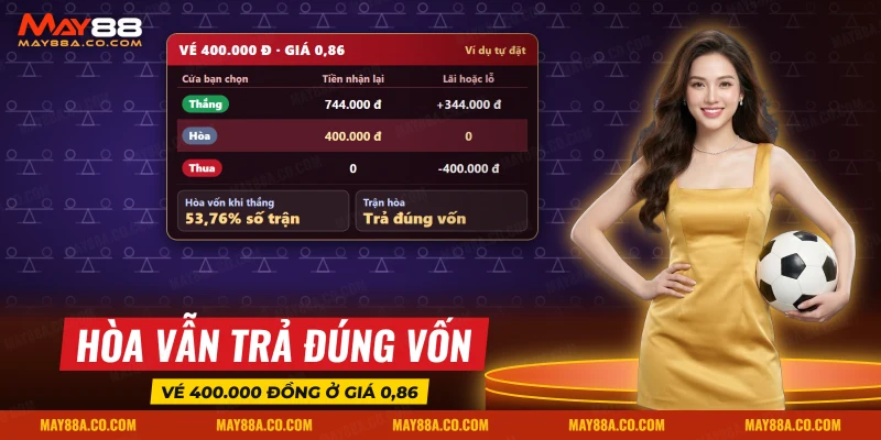 Ba kết quả của một vé kèo đồng banh khi thắng, hòa và thua