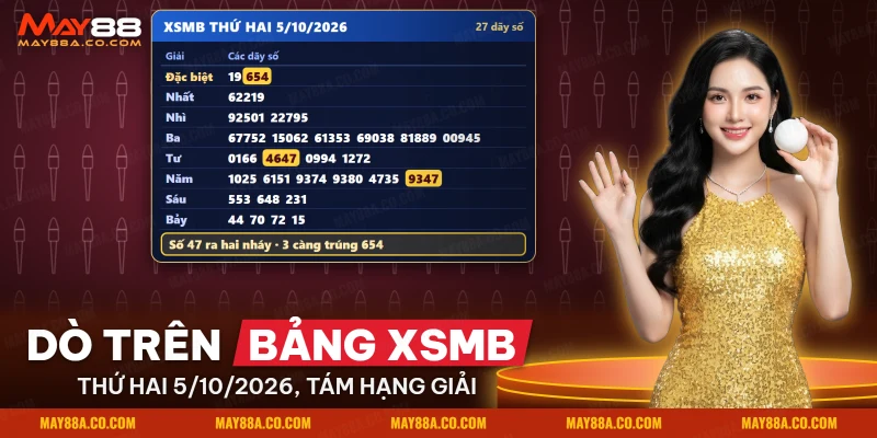 Bảng kết quả xổ số miền Bắc chia theo từng hạng giải để dò bao lô, xiên và 3 càng