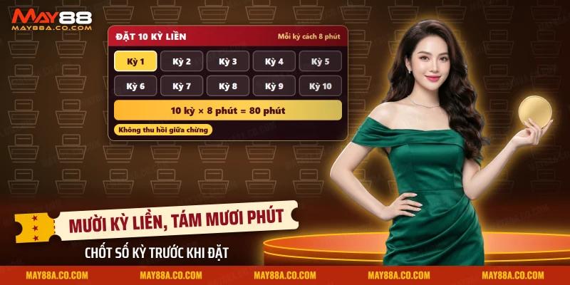 Lịch các kỳ Keno liên tiếp cách đều nhau để đặt nhiều kỳ một lần