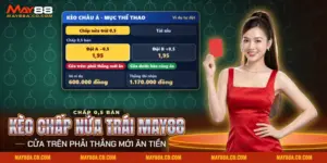 Kèo chấp nửa trái May88 giữa hai đội trên bảng kèo bóng đá