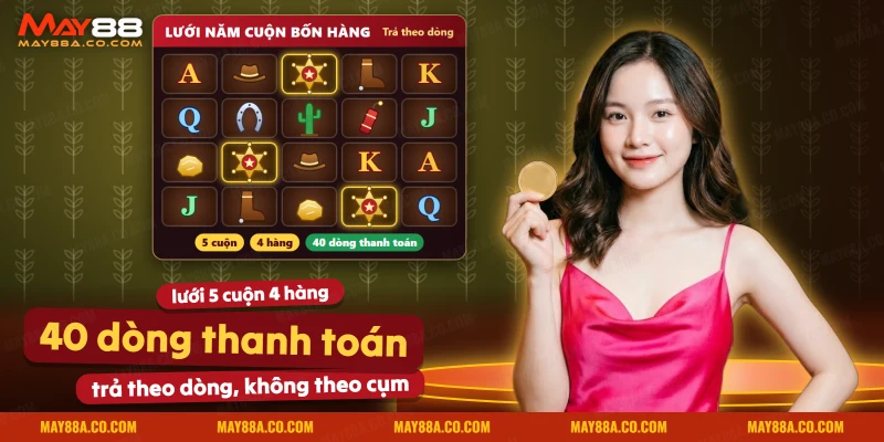Các biểu tượng mũ, ủng, móng ngựa và huy hiệu trên lưới Wild West Gold