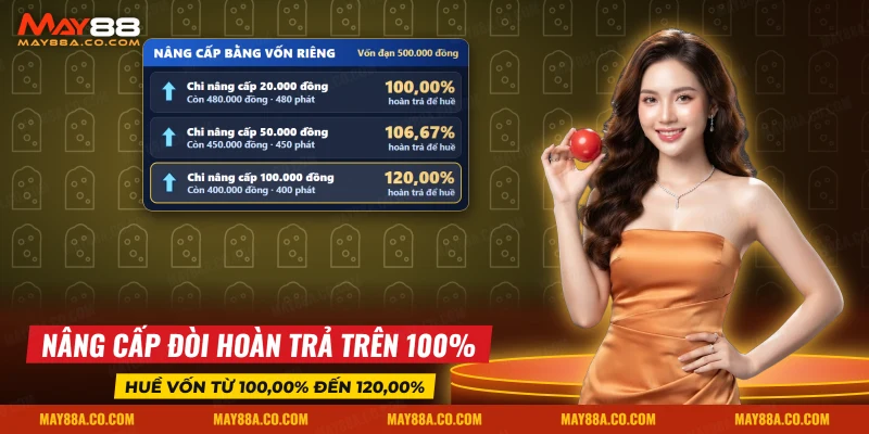 Ba mức chi nâng cấp cho Bắn cá Tam Tiên May88 cùng vốn còn lại cho đạn và hoàn trả cần có để huề