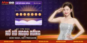Bảy viên ngọc phát sáng xếp hàng trên cuộn slot nổ hũ Dragon Ball May88