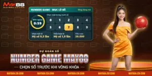 Number Game May88 với đồng hồ đếm ngược và dãy số để chọn trong mỗi vòng