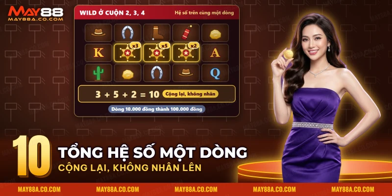 Ba huy hiệu cảnh sát trưởng ở ba cuộn giữa của Wild West Gold với hệ số cộng lại